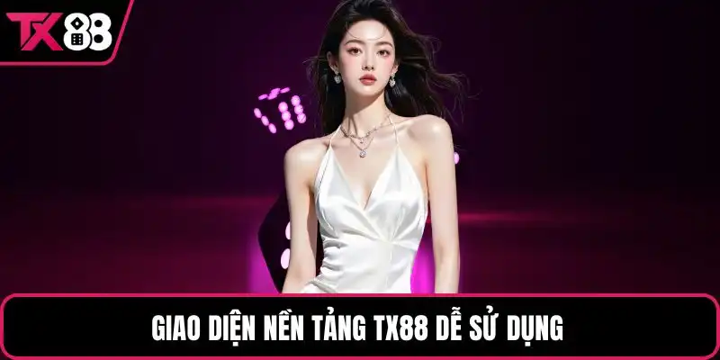 Giao diện nền tảng TX88 dễ sử dụng